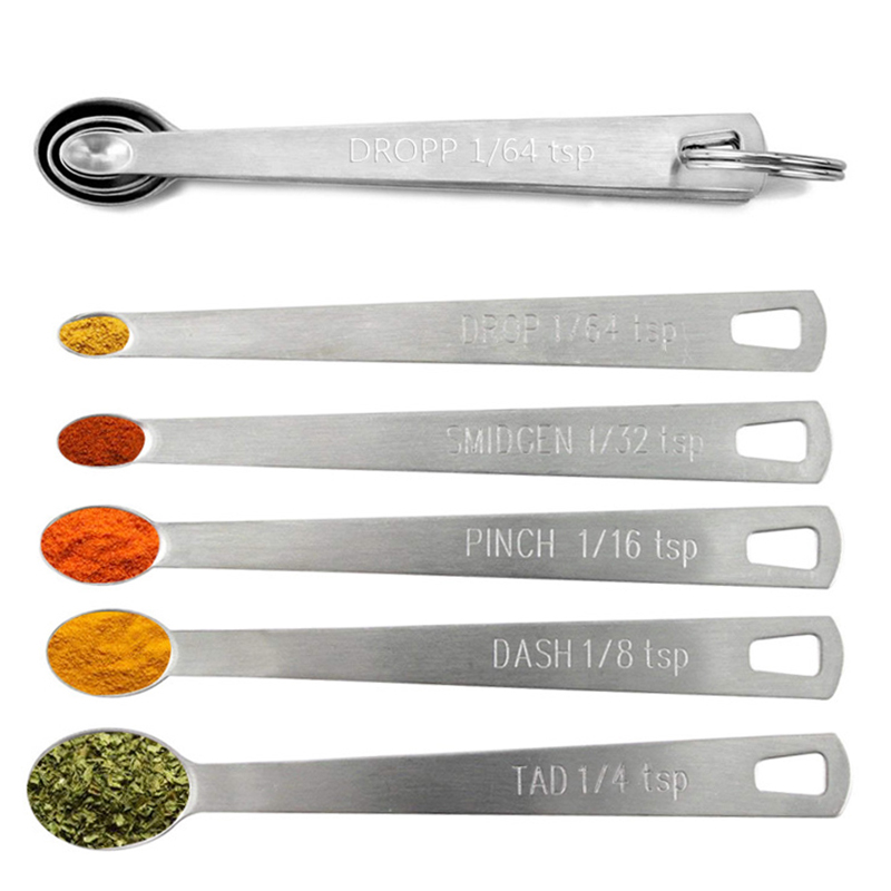 Commercial Kitchen Products - العملي 5 قطعة/المجموعة البسيطة قياس ملعقة