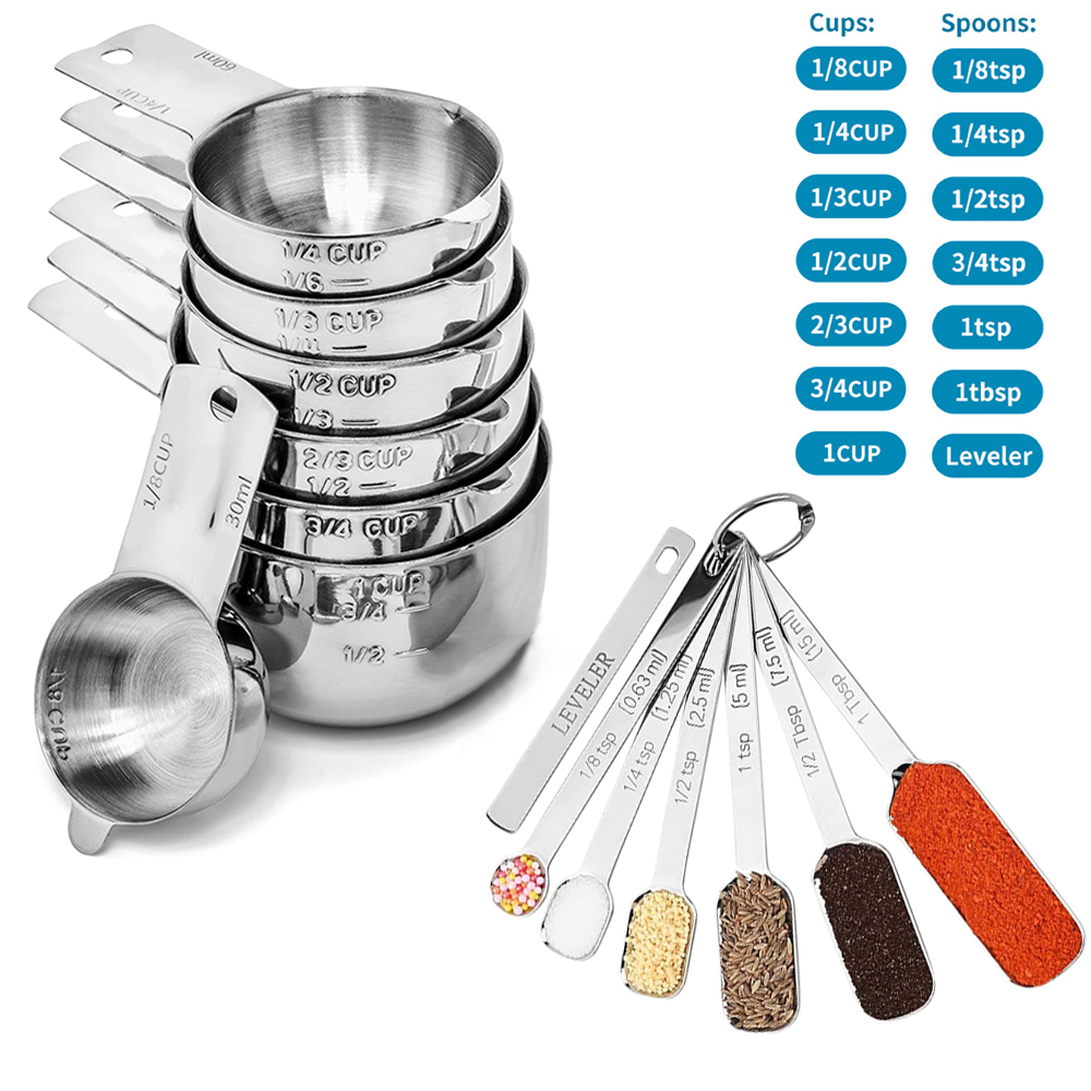 طقم أكواب وملاعق قياس من الفول - مراجعة Commercial Kitchen Products وسعره
