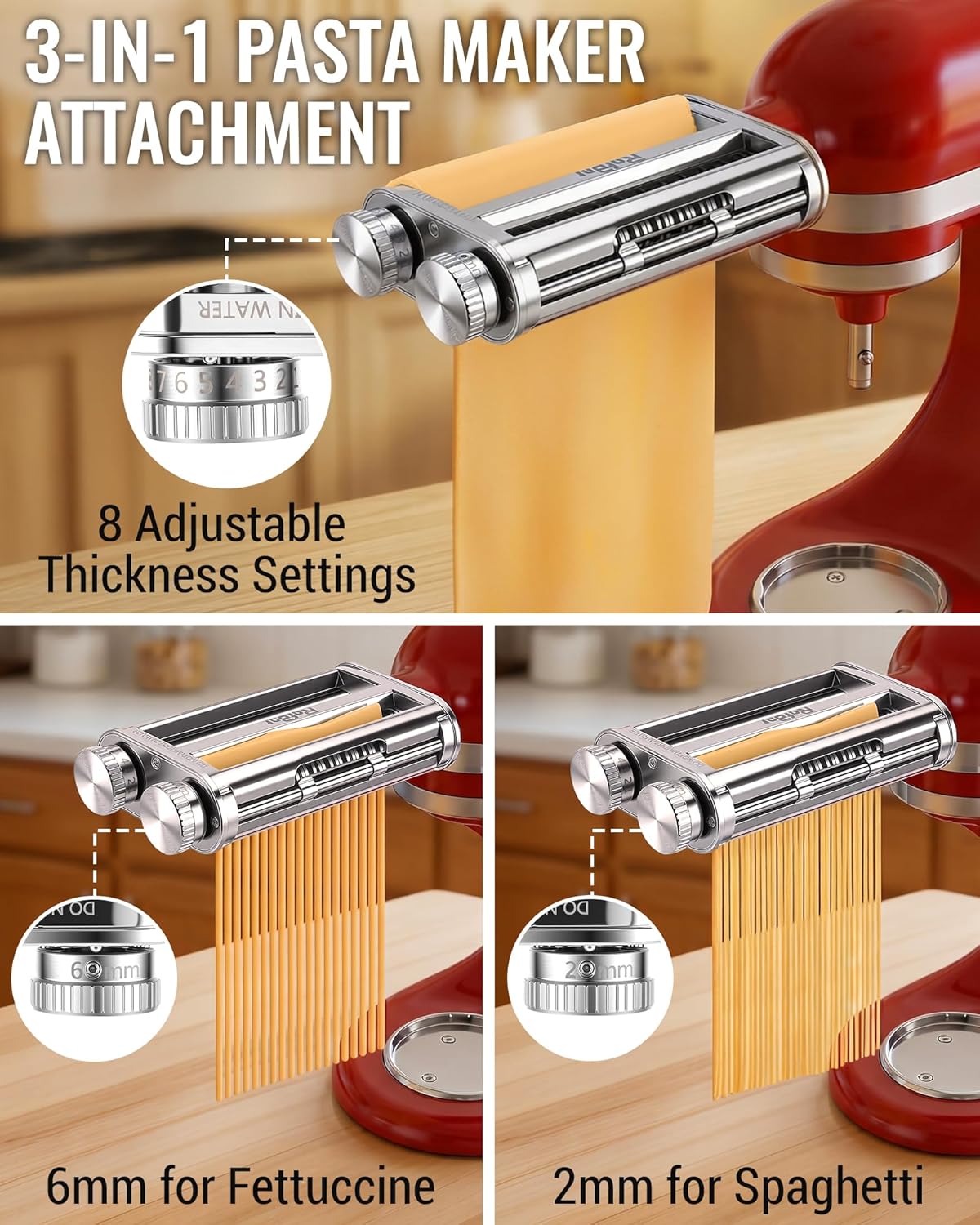 ملحق تقطيع المعكرونة 3 في 1 لخ - مراجعة Commercial Kitchen Products وسعره