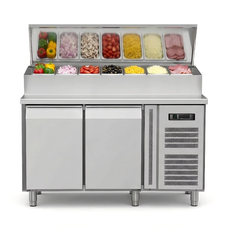 ثلاجة تحضير السندويتشات والبيت - مراجعة Commercial Kitchen Table وسعره