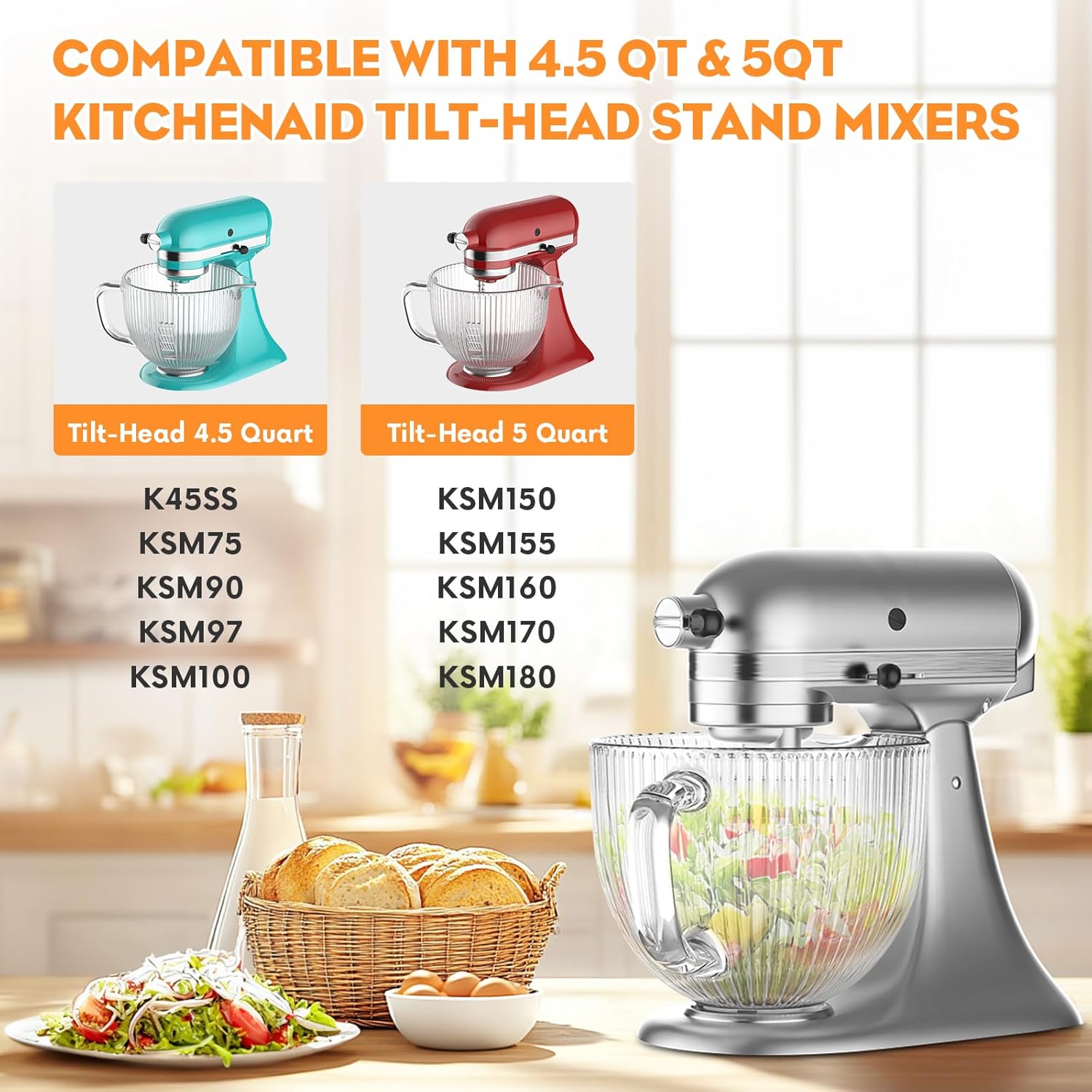 وعاء زجاجي GVODE لخلاط كيتشن ا - مراجعة Commercial Kitchenaid وسعره