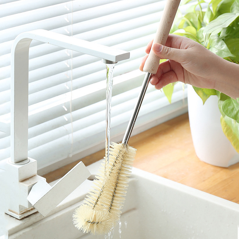 فرشاة تنظيف الزجاجات بمقبض خشب - مراجعة Commercial Kitchen Cleaning وسعره