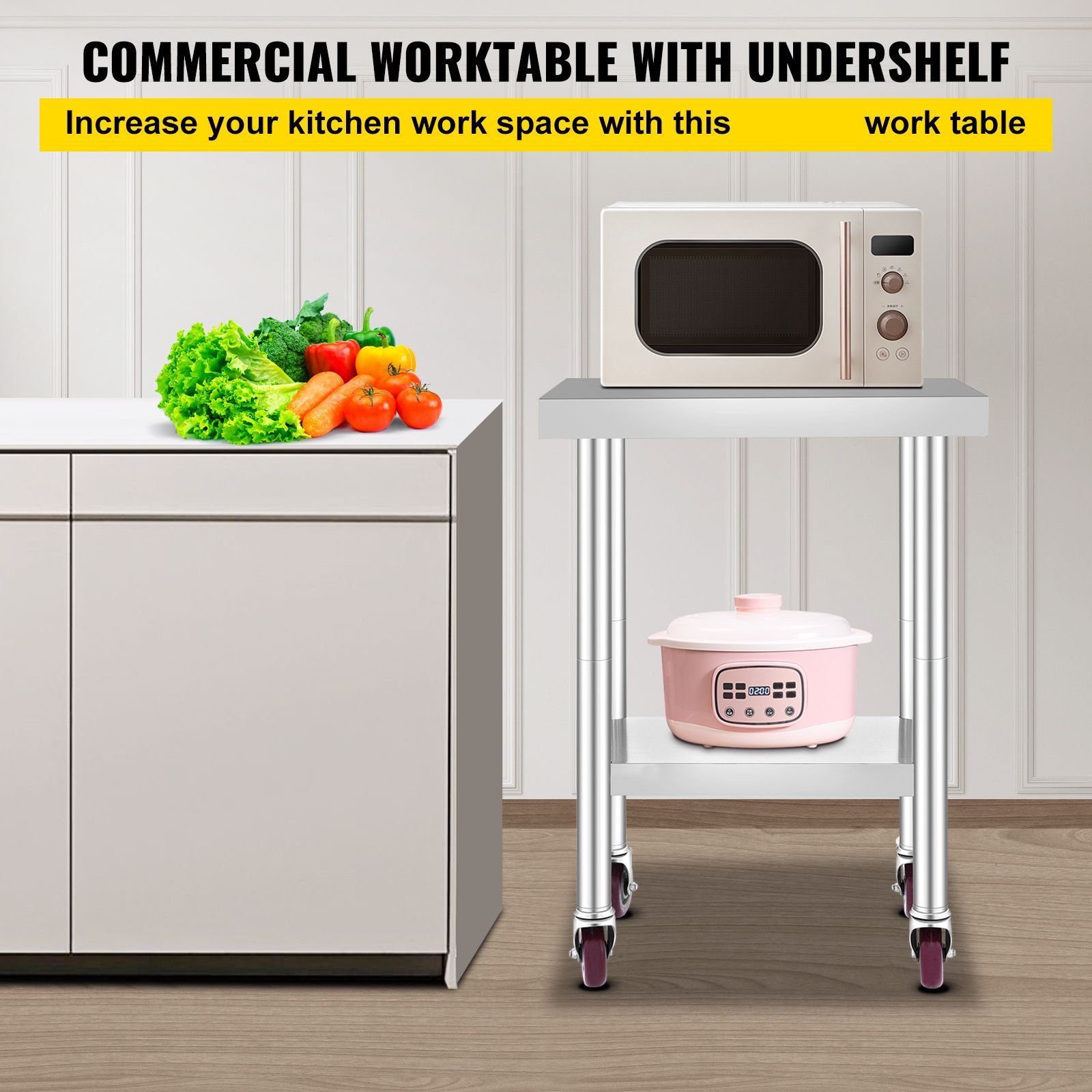 طاولة عمل من الفولاذ المقاوم ل - مراجعة Commercial Kitchen Table وسعره