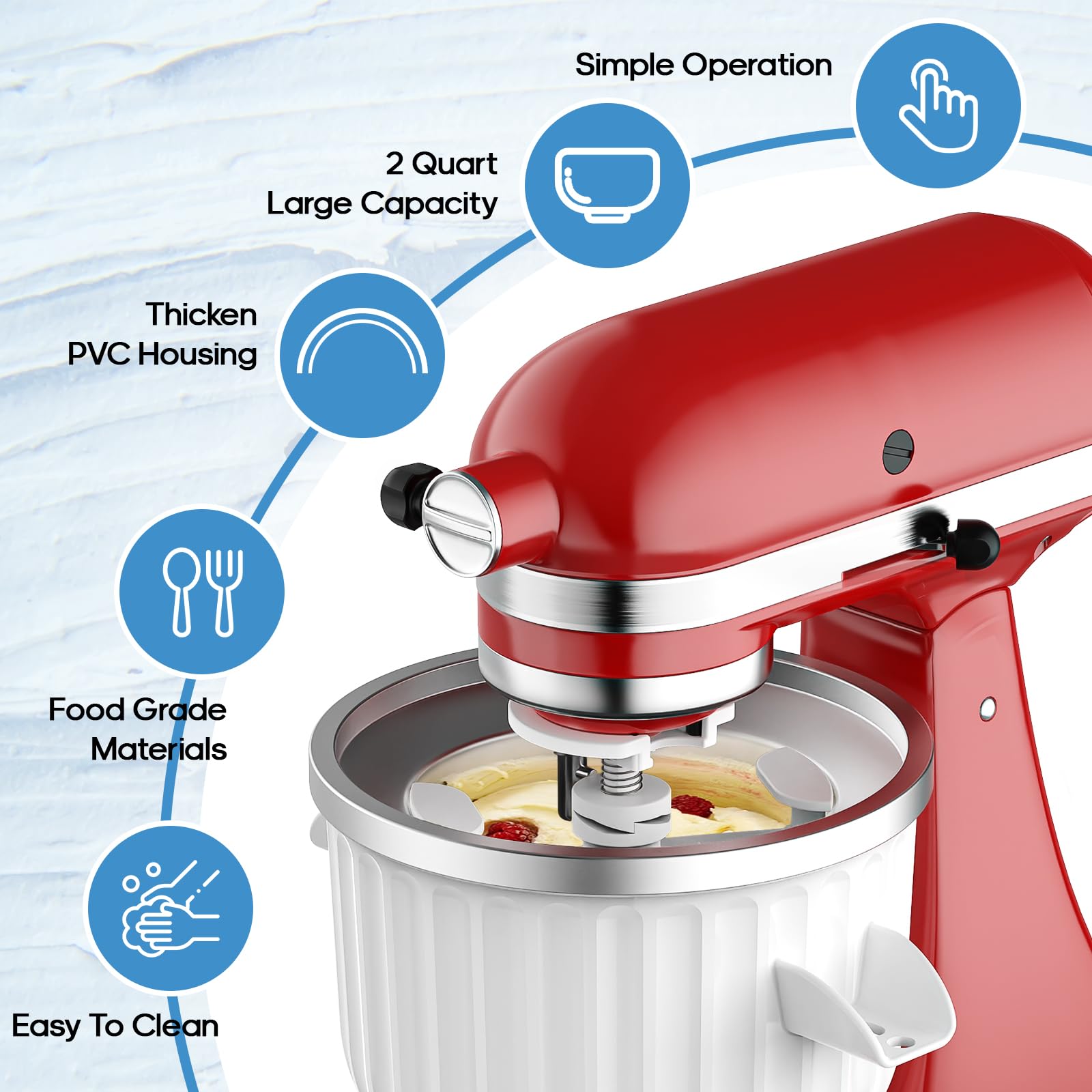 ملحق صانع الآيس كريم بسعة 2 كو - مراجعة Commercial Kitchenaid وسعره